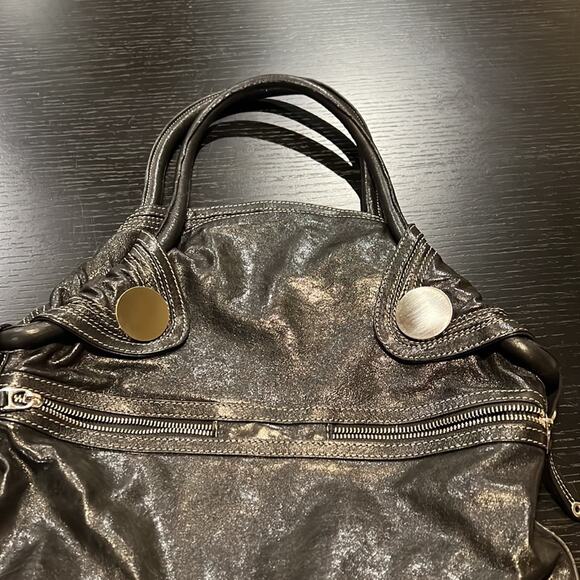NWOT Tentazione Due Black Leather shoulder bag - Picture 2 of 4